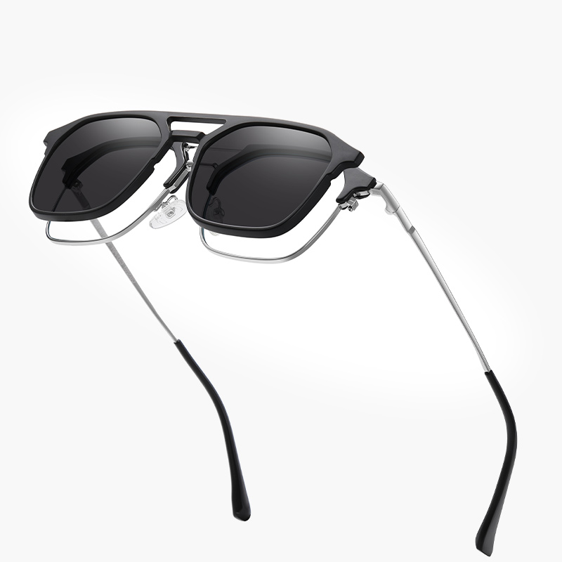 Vintage Fashion Glasses - Clip On Polarized Sun Glasses Man