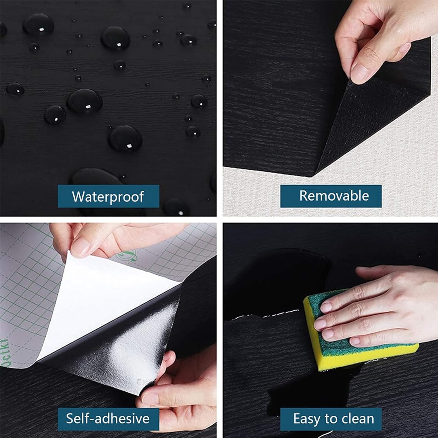 1Roll Black Waterproof Self-Ad - Vintage Fashion Wallpaper review and price