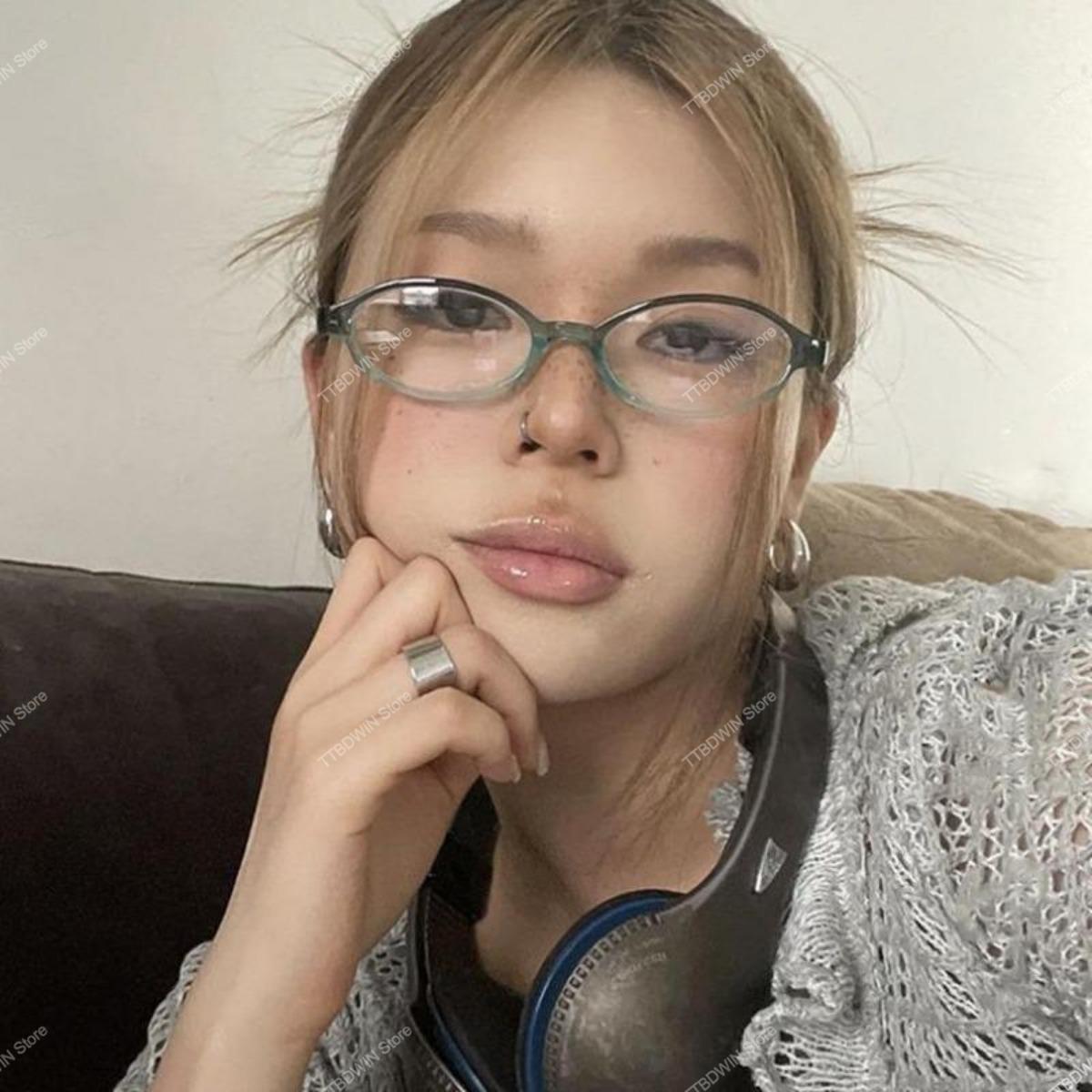 1/2Pcs Retro Glasses Women Gir - Retro Vintage Korean Fashion review and price