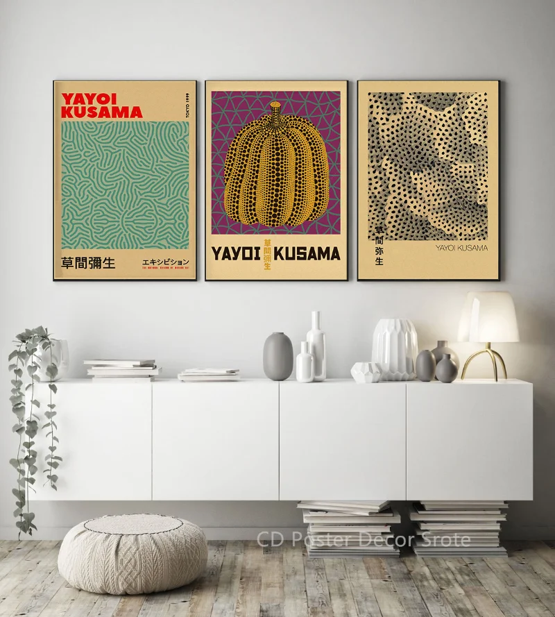 Yayoi Kusama Exhibition Poster - Vintage Fashion Wallpaper review and price