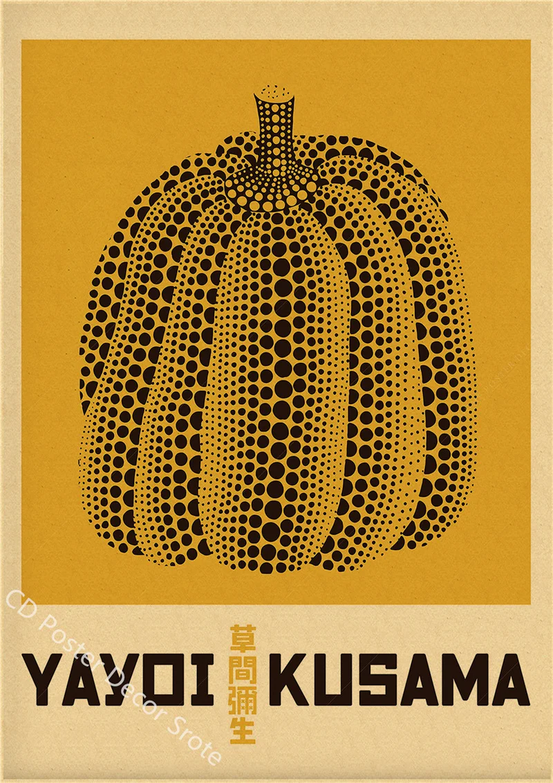Yayoi Kusama Exhibition Poster - Vintage Fashion Wallpaper review and price