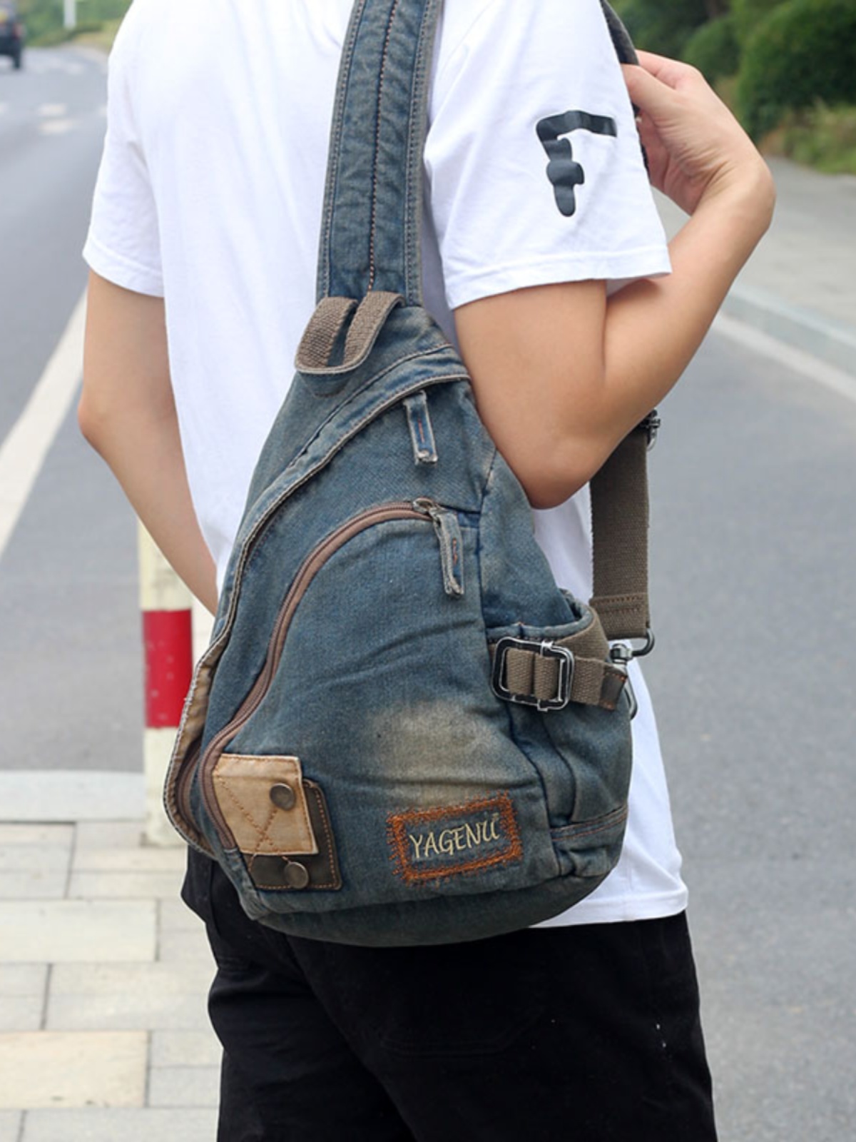 Retro Denim Crossbody Bag Unis - Retro Vintage Korean Fashion review and price