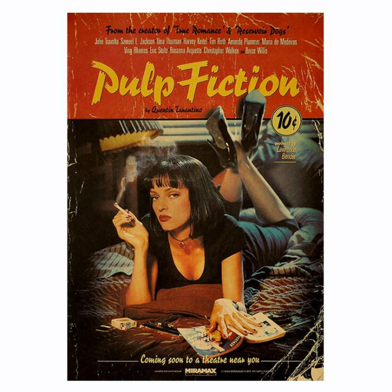 Pulp Fiction Vintage Poster Re - Vintage Fashion Wallpaper review and price