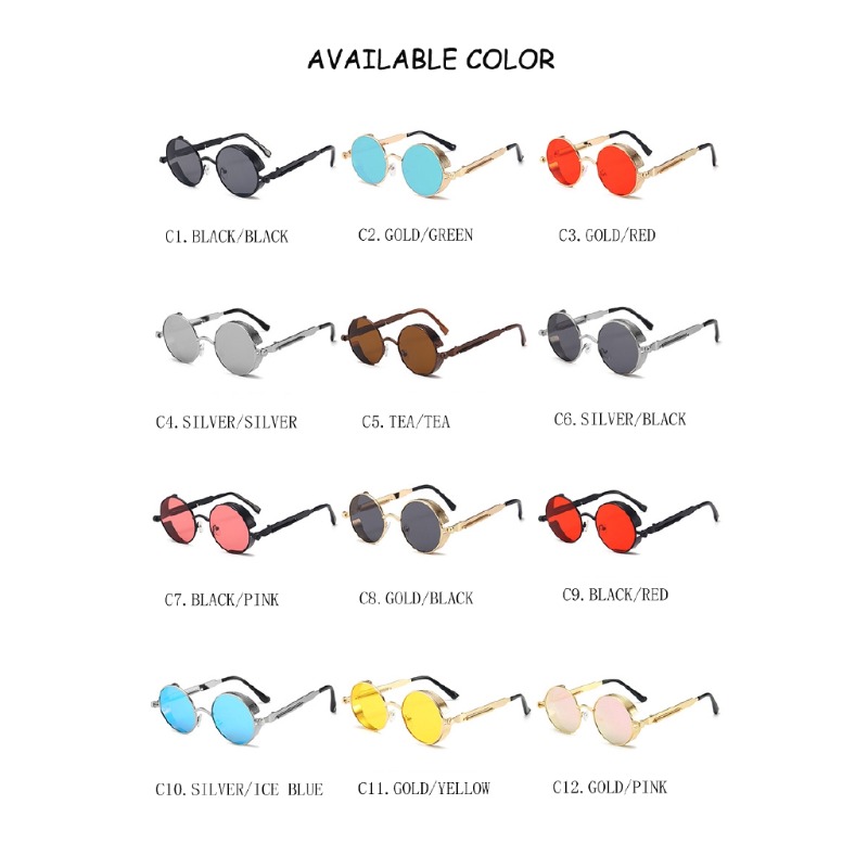 Metal Steampunk Sunglasses Men - Vintage Fashion Glasses review and price