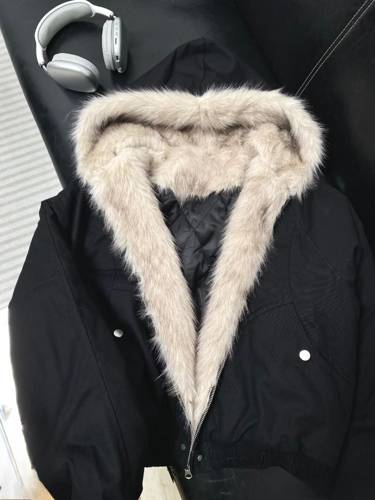 American Vintage Faux Fur Park - Retro Vintage Korean Fashion review and price