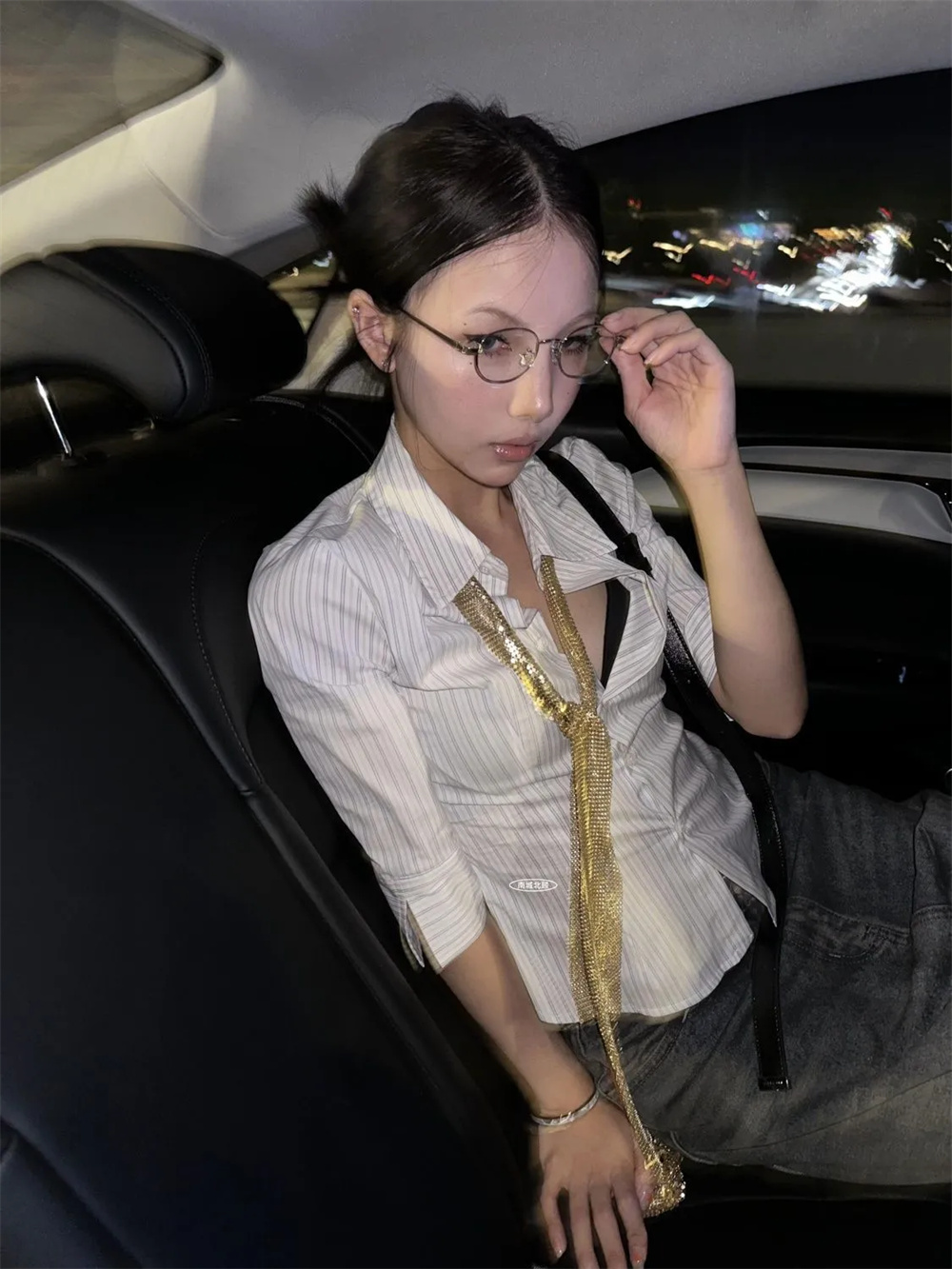 Striped Shirt Women Casual Str - Retro Vintage Korean Fashion review and price