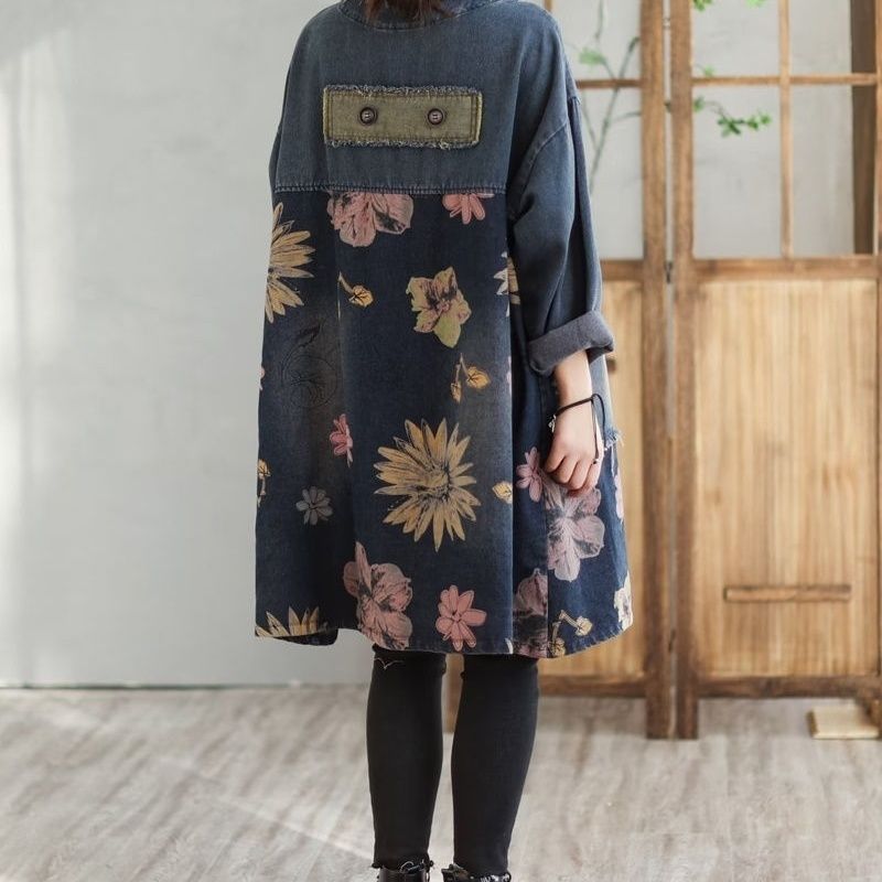 Medium And Long Denim Jacket W - Vintage Trench Coat review and price