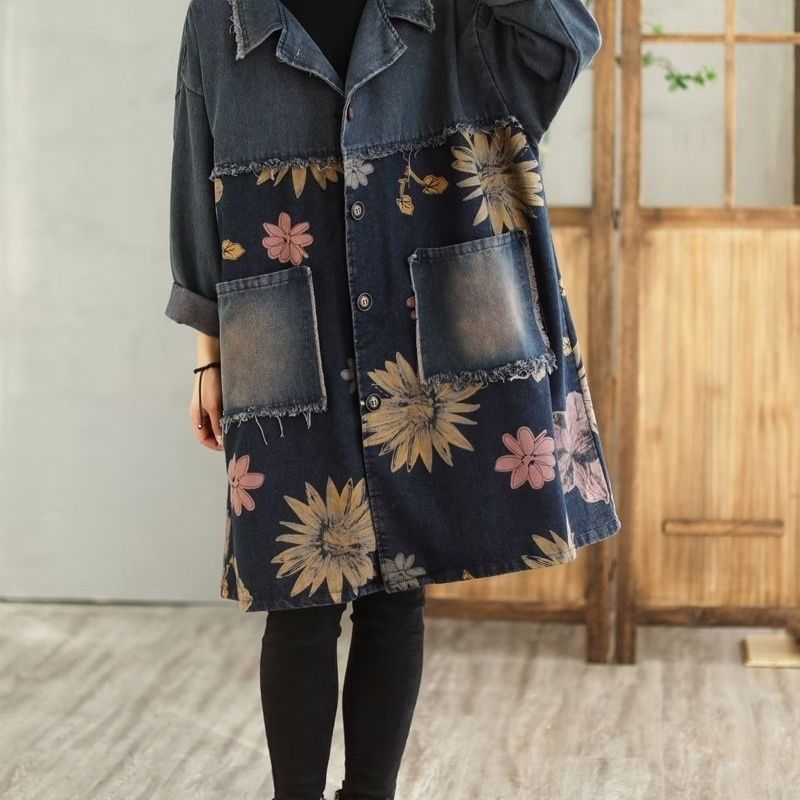 Medium And Long Denim Jacket W - Vintage Trench Coat review and price