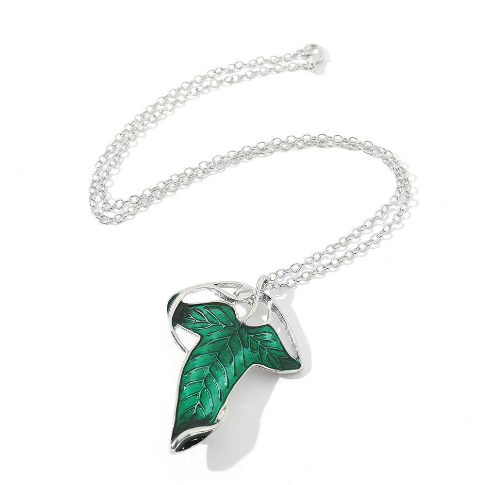 Vintage Green Leaf Pendant Nec - Vintage Fashion Accessories review and price