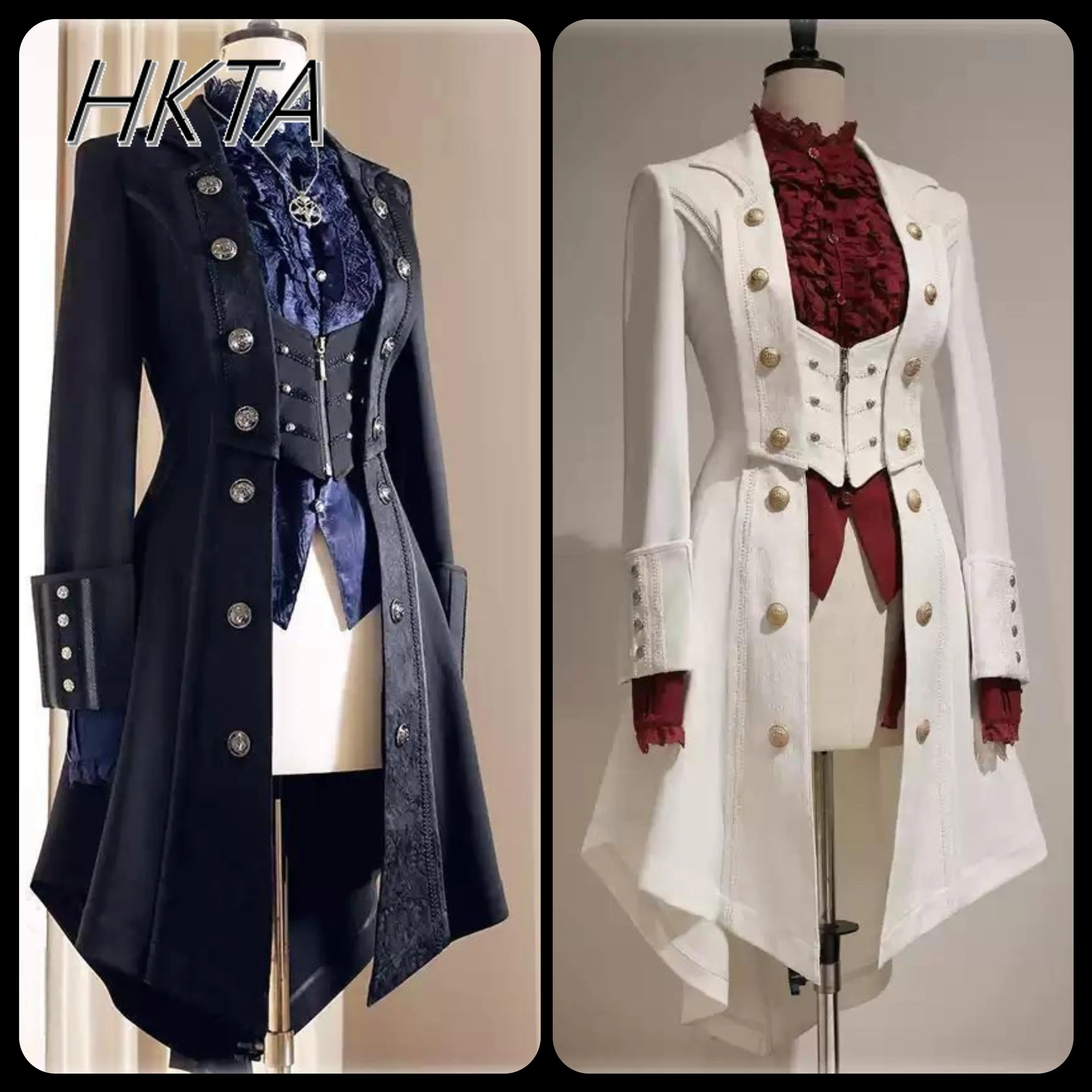 British Style Retro Dark Goth  - Vintage Trench Coat review and price