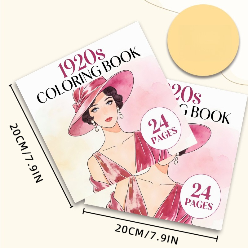 1920s Coloring Book 24 Pages V - Vintage Fashion Coloring Pages review and price