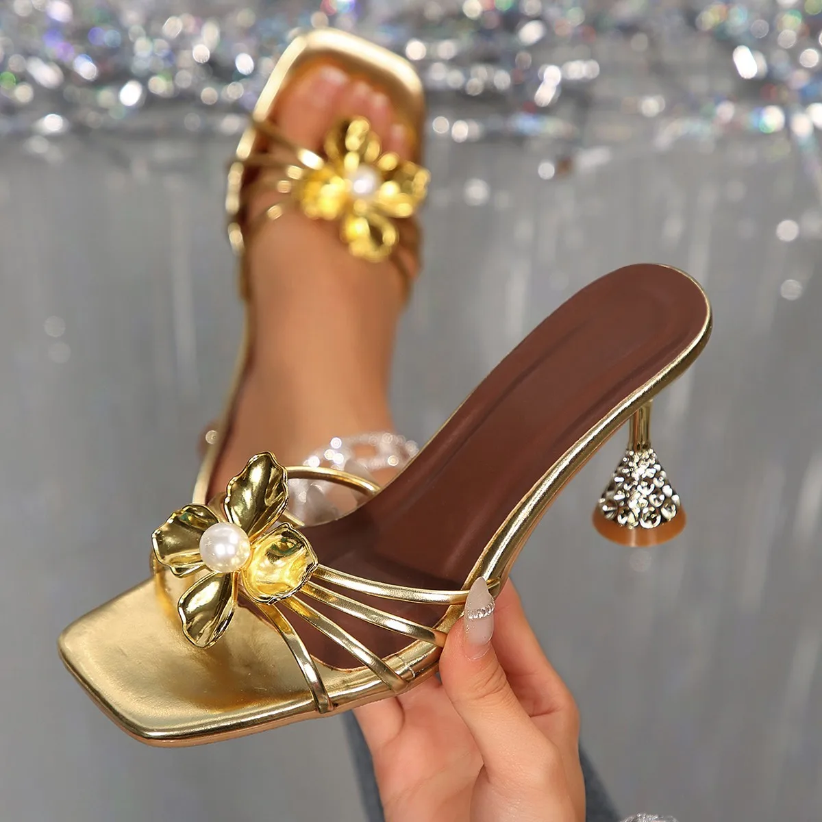 Vintage Metal Flower Crystal C - Vintage And Modern Fashion review and price
