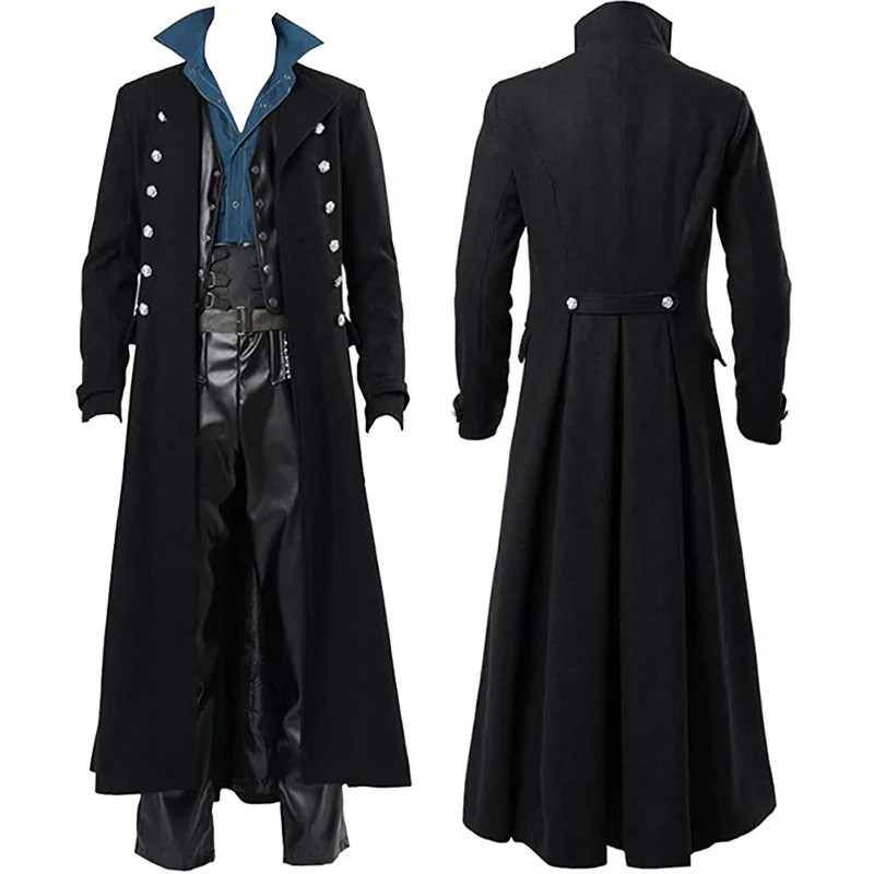 Medieval Men's Pirate Costume  - Vintage Trench Coat review and price