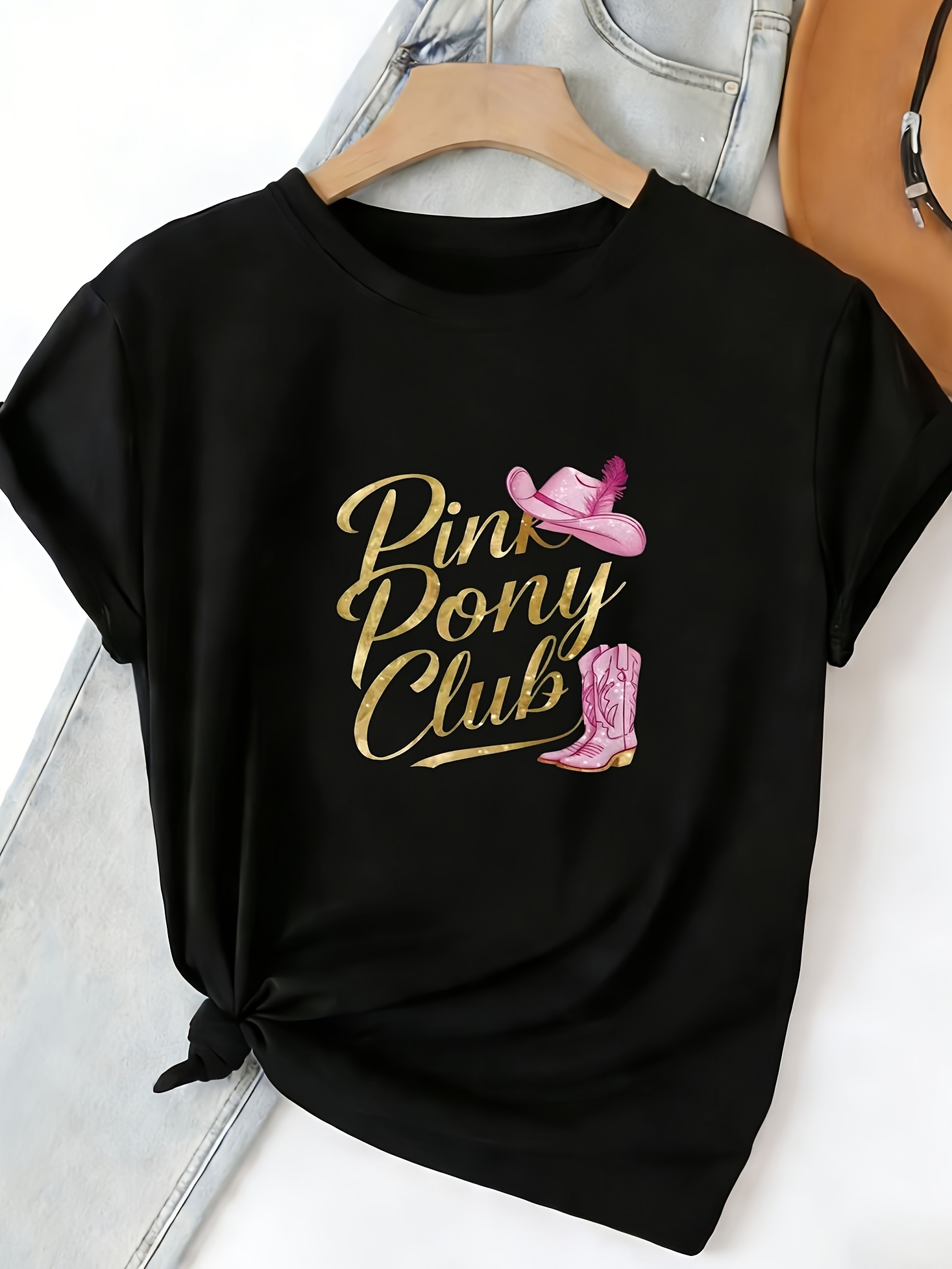 Women Black Crew Neck Short Sl - Vintage Fashion Club review and price
