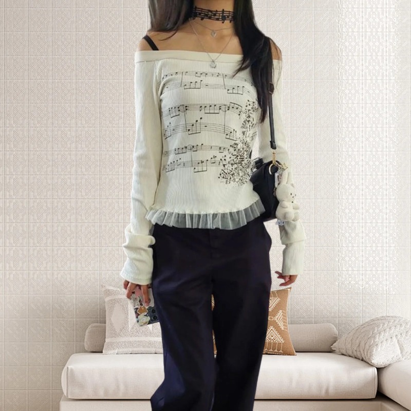 Autumn Y2K Harajuku Retro T-Sh - Retro Vintage Korean Fashion review and price