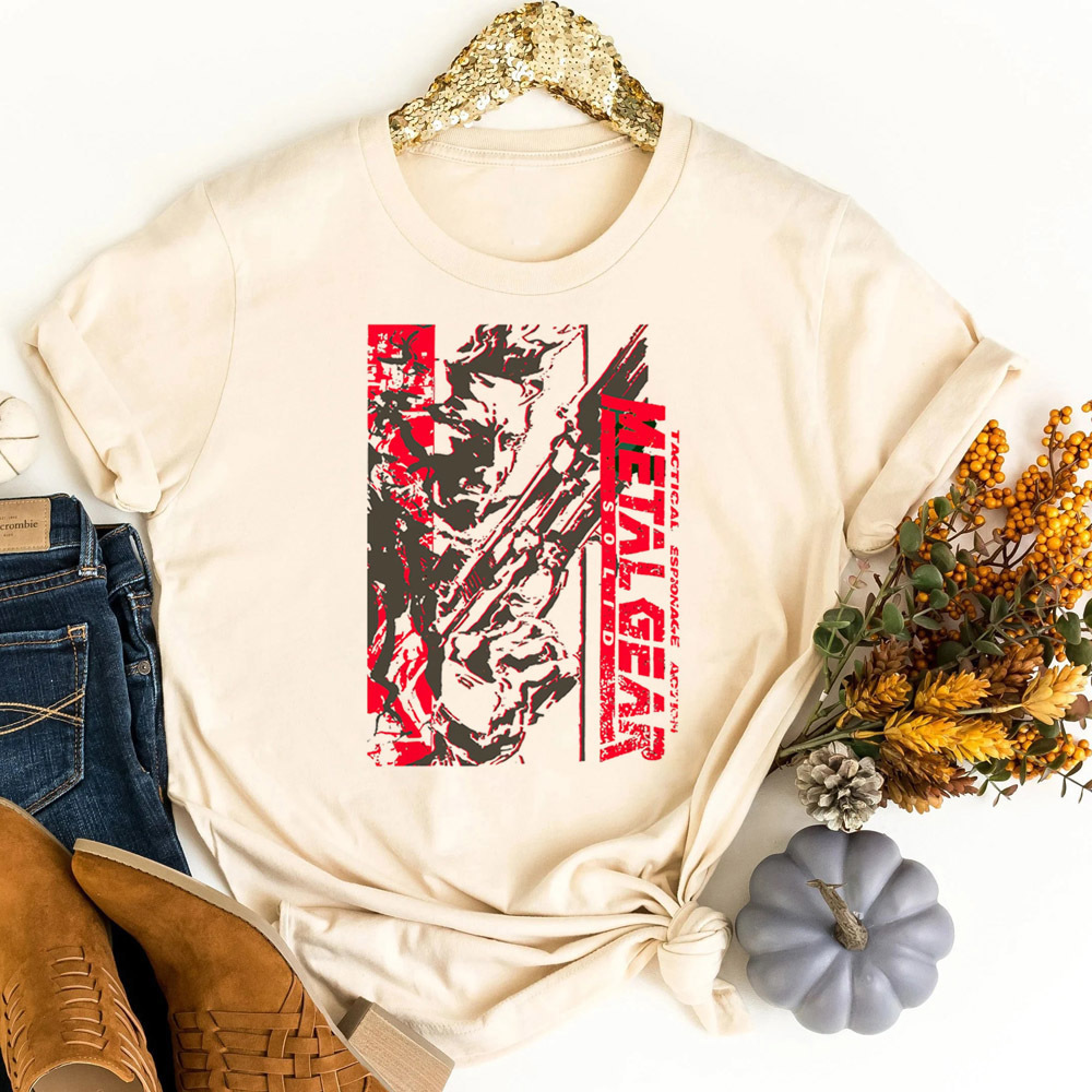 Metal Gear Solid tshirt teen c - Retro Vintage Korean Fashion review and price