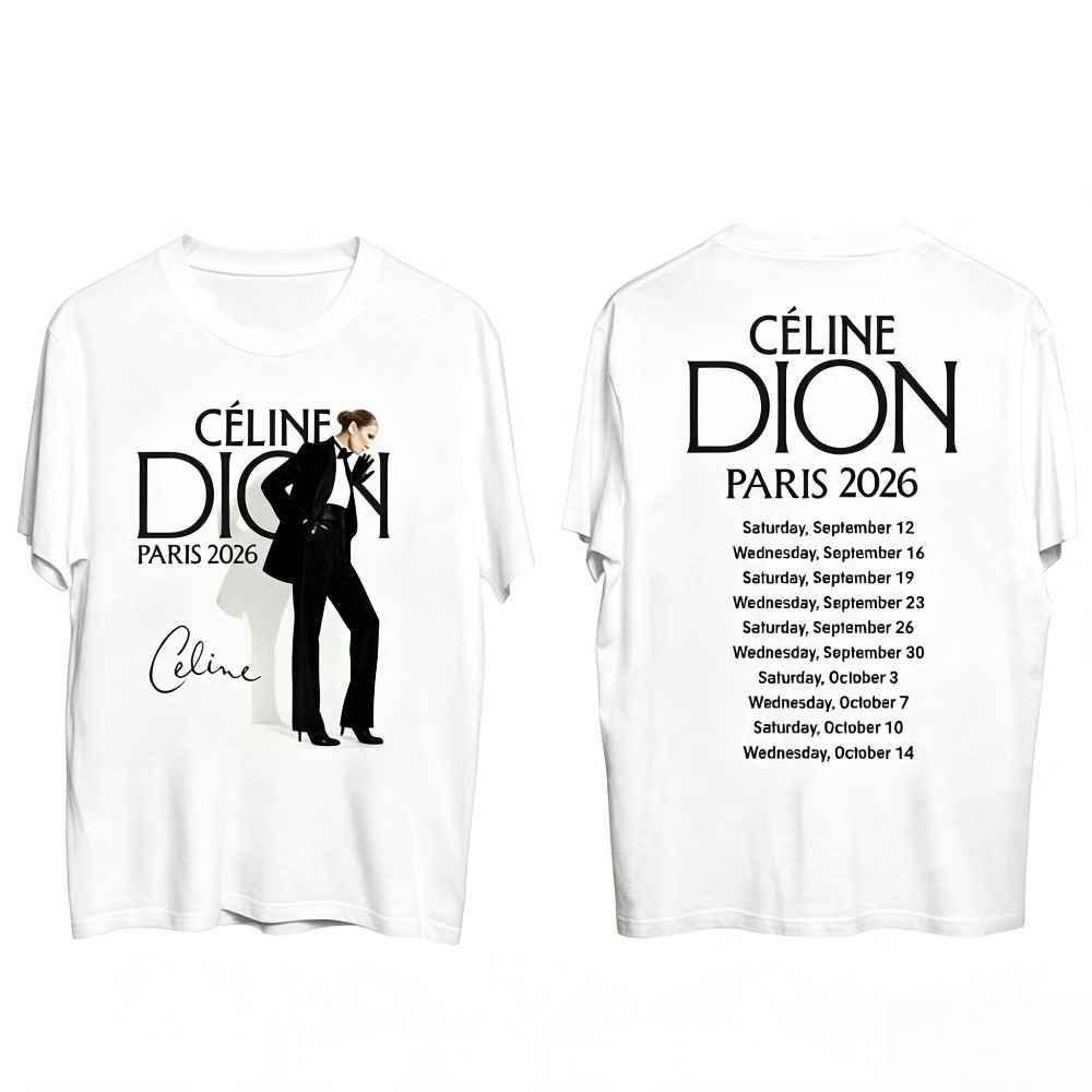 Celine Dion Paris 2026 Tour T- - Vintage Fashion Paris review and price