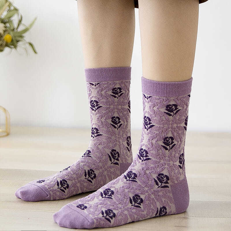 Fashion Purple Floral Embroide - Retro Vintage Korean Fashion review and price