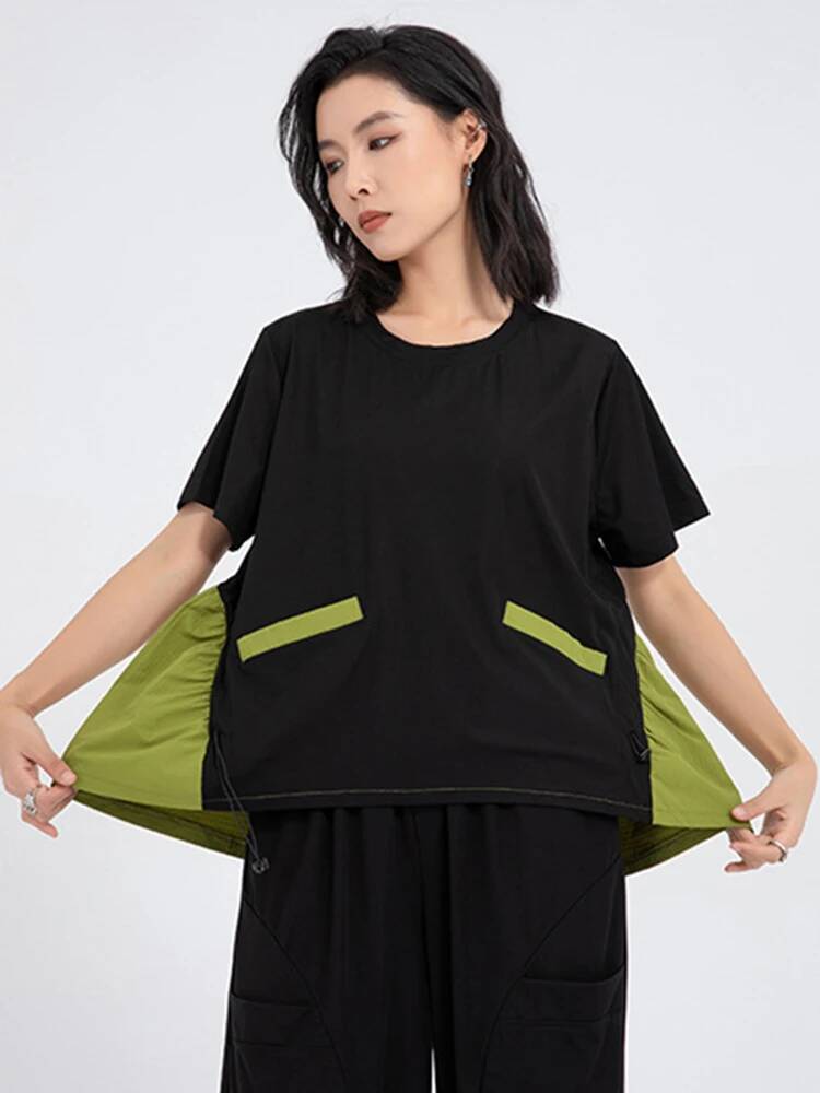 Green Color-block Women Back L - Vintage Fashion Build review and price